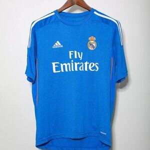 Adidas Away Real Madrid Blue Soccer Jersey La Liga Vintage Spain Y2K 2013-14 - M